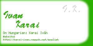 ivan karai business card